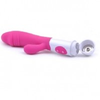 Penis G-Spot Vibrator, Dual Motors, Silicone,10 Function